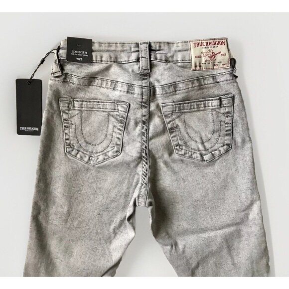 True Religion‎ Women's Jennie Mid Rise Super Skinny Jeans Size 28 Distressed - Picture 7 of 10